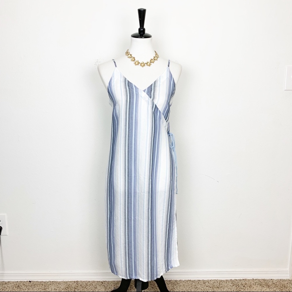 Anthropologie Striped Sheer Long Tunic Size Small